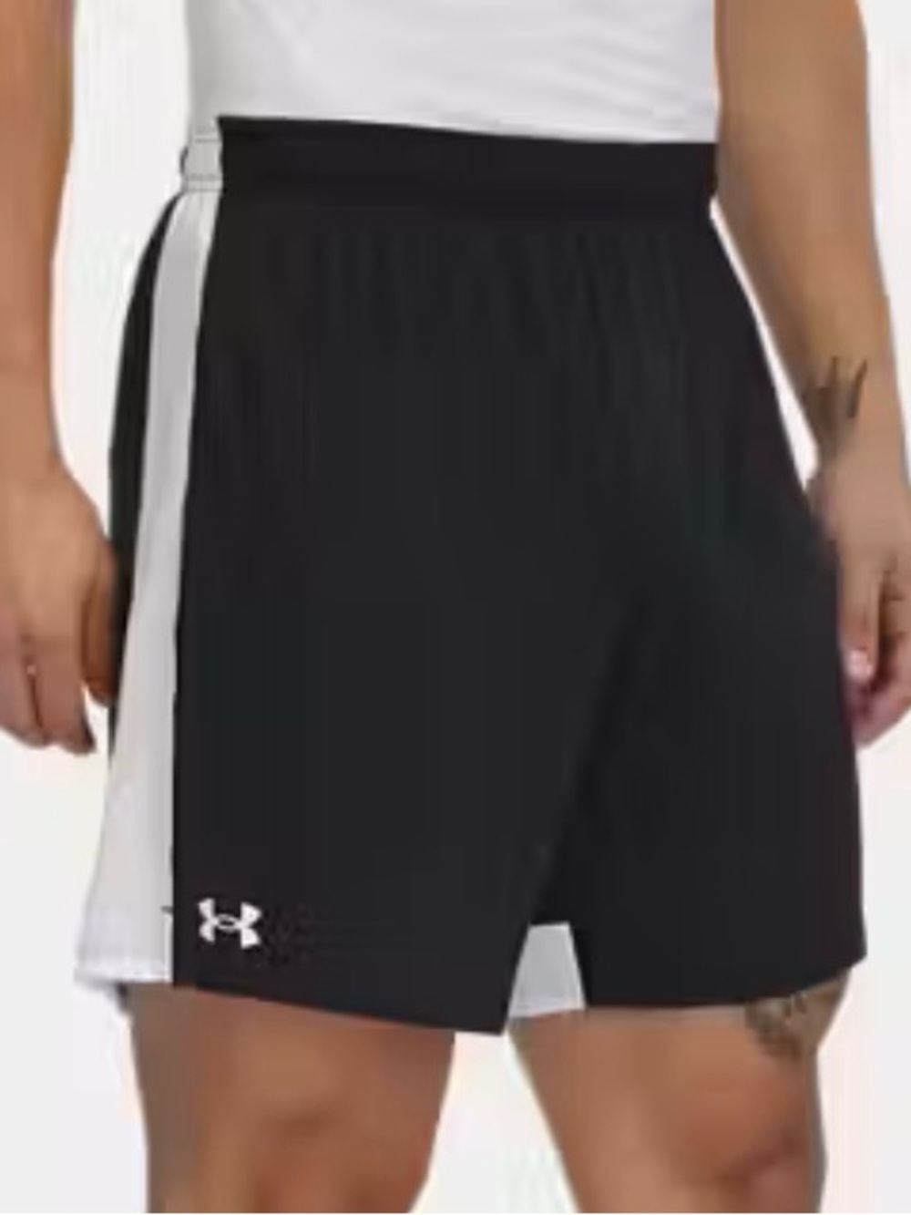 Under Armour Men's Tech Vent 7" Athletic Shorts Black White XXL
